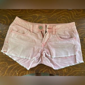 American eagle pink jean shorts size 6